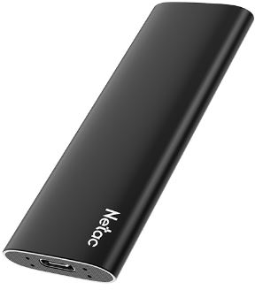 SSD накопитель Netac Z SLIM Black 128GB USB 3.2 Gen 2 Type-C External SSD, R/W up to 510MB/440MB/s,with USB-C to USB-A cable and USB-A to USB-C adapter 3Y wty