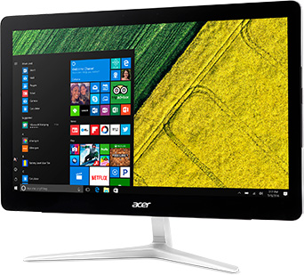 Моноблок Acer Aspire Z24-880 23.8" FHD i3-7100T/8/1000/WF/BT/W10,серебристый