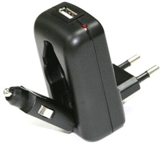 Адаптер питания 220В/Auto/USB AcmePower Dual AP CH-P1612