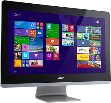Моноблок Acer Aspire Z3-715 23.8" i5-7400T/4/1000/GF940M 2Gb/DVDRW/CR/WiFi/BT/CAM/W10/Kb+Mouse, черный