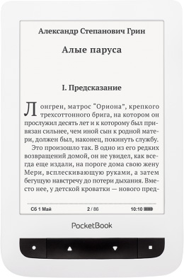 Электронная книга 6" PocketBook 624, WiFi, белая