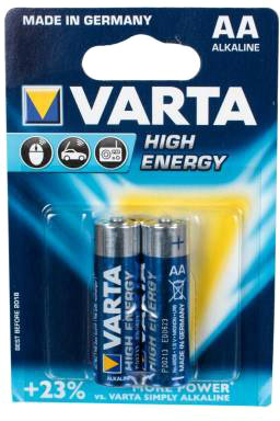 Комплект элементов питания AA VARTA HIGH ENERGY/Longlife (2 шт в блистере)