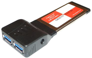 Карта ExpressCard/34 2xUSB3.0 ORIENT EX3U2L