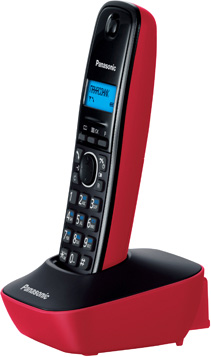 Телефон Panasonic KX-TG1611 чёрно-красный