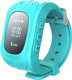 Детские часы-телефон с GPS-трекером "Кнопка жизни" K911, голубые