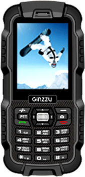 Мобильный телефон-рация Ginzzu R6D защищенный IP67, черный