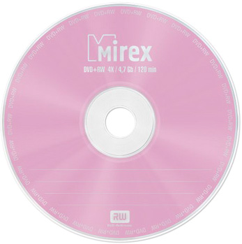 DVD+RW диск Mirex 4x 4.7 ГБ Cake Box (10 шт.)