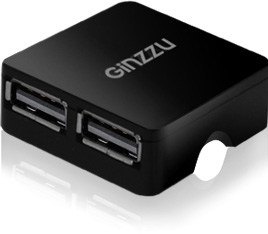 Концентратор USB2.0 Ginzzu GR-414UB (4 порта)