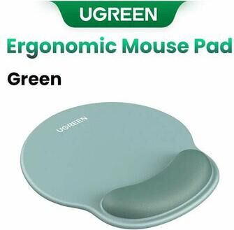 Коврик для мышки с поддержкой запястья UGREEN LP668 (25243) Ergonomic Mouse Pad with Wrist Rest. Цвет: зеленый