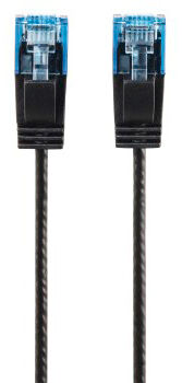 Патч-корд Hama Slim-Flexible UTP 4 пары cat.6 0.75м черный RJ-45 (m)-RJ-45 (m) (00135774)