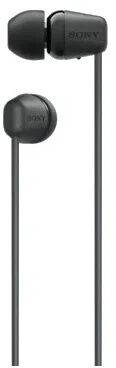 Гарнитура внутриканальные Sony WI-C100 черный беспроводные bluetooth шейный обод (WI-C100/BZ)