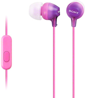 Гарнитура Sony MDR-EX15AP, фиолетовая