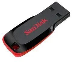 Флеш Диск Sandisk 32Gb Cruzer Blade SDCZ50-032G-B35 USB2.0 черный/красный