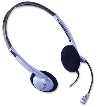 GENIUS HS-02B 535164 {Наушники с микрофоном, регулятор громкости}