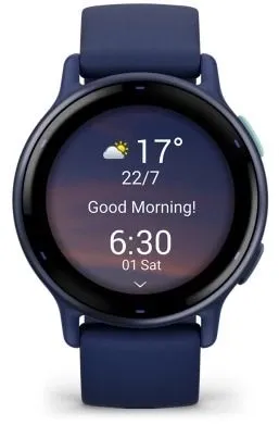 Garmin Vivoactive 5 - Metallic Navy Спортивные часы 010-02862-12 Синие с металлически-синим безелем и силиконовым ремешком