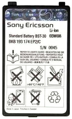 Аккумулятор Original SonyEricsson K700 [BST-30]