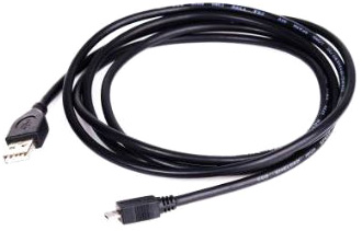 Кабель USB 2.0 соединительный (microUSB) AM,microBM 5 pin (1.8 м), черный, пакет