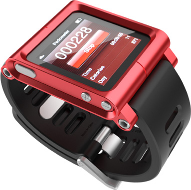Чехол-браслет LunaTik Multi-Touch Watch Band для iPod nano 6G, красный [LTRED-004]