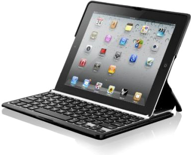 Чехол с клавиатурой ZAGG Folio для iPad/iPad 2, серебристый (английская)
