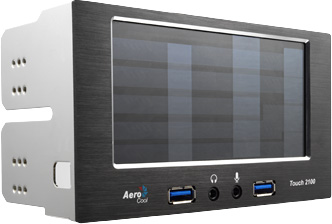 Контроллер вентиляторов Aerocool Touch-2100 2x5.25", 2x USB 3.0