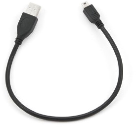 Кабель USB 2.0 Pro Gembird соединительный, AM/miniBM 5P, 0.3м, экран, черный