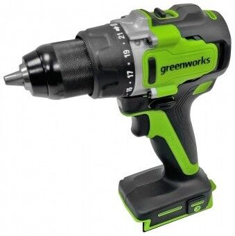Greenworks GD24DD90 Дрель-шуруповерт аккумуляторная,  24V, 90 Нм, бесщеточная, без АКБ и ЗУ [3707507]