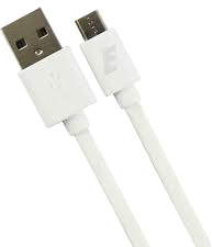 Кабель ENERGIZER HIGHTECH USB->microUSB, 1,2м, белый, плоский