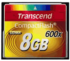 Карта памяти 8 Гб Compact Flash Transcend Ultra speed 600x [TS8GCF600]