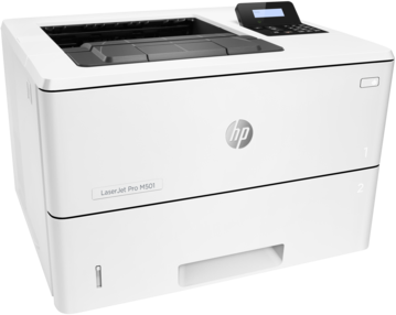 Принтер HP LaserJet Pro M501dn (A4, 1200dpi, 43ppm, 256Mb, 2trays 100+550, USB/GigEth, Duplex, repl. CE526A, CE528A)