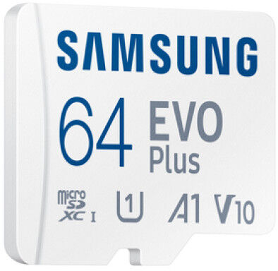 Карта памяти 64 Гб Micro SDXC Samsung EVO Plus Class 10 UHS-I [MB-MC64SA/EU], с адаптером
