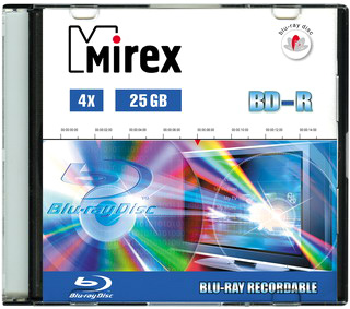 BD-R (Blu-Ray) диск Mirex 4x 25Gb Slim Case