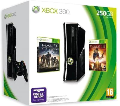 Игровая приставка Microsoft Xbox 360 GoW2+Halo Reach+Fable3+3M Live (R9G-00108)