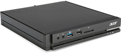 Неттоп Acer Veriton N2510G Cel N3050 (1.6)/2Gb/SSD16Gb/HDG/DOS/WiFi/Kb+Mouse