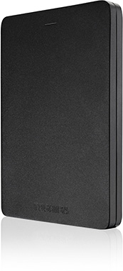 Внешний диск 1000 ГБ Toshiba Canvio Alu S3 [HDTH310EK3AA] USB3.0, чёрный