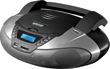 Аудиомагнитола Mystery BM-6108U серый 7Вт/CD/CDRW/MP3/FM(an)/USB/SD