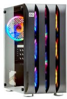 Корпус MINITOWER mATX W/PSU 2xUSB+USB3.0 аудио черный 4x120mm Fan с RGB подсветкой боковая панель - закаленное стекло Mistery R3 EX294383RUS EXEGATE