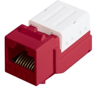 Модуль-вставка NIKOMAX типа Keystone, Кат.6 (Класс E), 250МГц, RJ45/8P8C, FT-TOOL/110/KRONE, T568A/B, неэкранированный, красный - гарантия: 5 лет расширенная / 25 лет системная