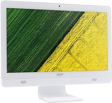 Моноблок Acer Aspire C20-720 19.5" HD+ J3710/4/500/HDG405/DVDRW/CR/WF/BT/CAM/Kb+Mouse/W10, белый