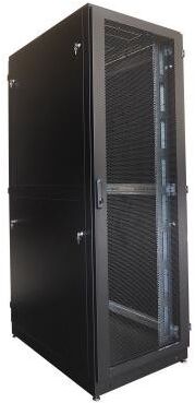 ЦМО Шкаф серверный напольный 48U (800 х 1200) двойные перфорированные двери 2 шт., цвет черный ШТК-М-48.8.12-88АА-9005