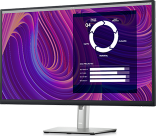 Монитор Dell 27" P2723D S/BK ( IPS; 16:9; 350cd/m2; 1000:1; 8ms; 2560x1440x60Hz; DP; HDMI; 4xUSB; Tilt; HAS; Pivot)
