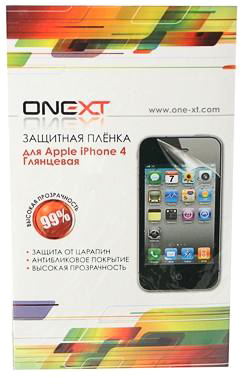 Защитная пленка ONEXT для iPhone 4/4S, глянцевая