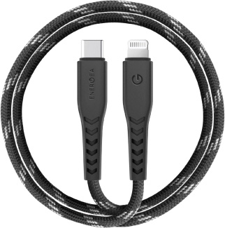 Кабель EnergEA NyloFlex USB-C to Lightning С94 Rhodium, 0.3 м, Black [CBL-NFCL-BLK030]