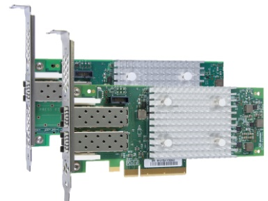 Сетевая карта Lenovo QLogic 16Gb Enhanced Gen5 FC Dual-port HBA, transivers no included, ATZC, 01CV760