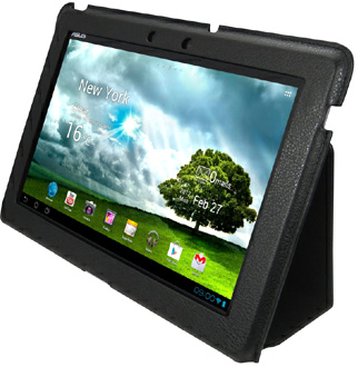 Чехол-подставка Untamo Genuine Leather Case для Asus Tranformer Pad TF300T, чёрный (UASTF300BL)