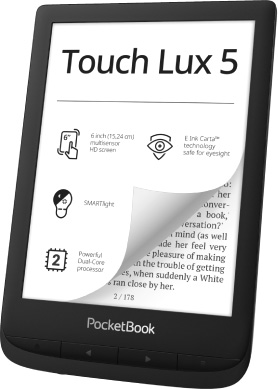 Электронная книга 6" PocketBook 628 Touch Lux 5 Ink, WiFi, чёрная [PB628-P-WW]