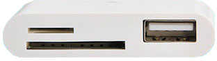 Адаптер Henca Connection Kit 3-in-1 (USB/SD/microSD) with Lightning, белый [DR03L-IPA4]