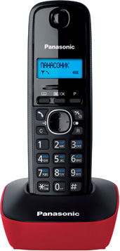Телефон Panasonic KX-TG1611 чёрно-красный