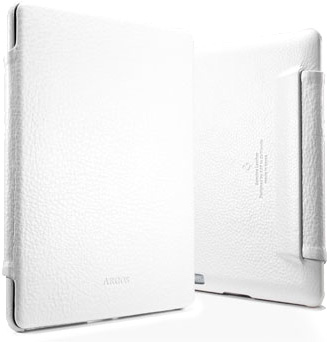 Кожаный чехол SGP Leather Case Argos для iPad 2, белый [SGP07935]