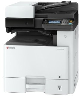 МФУ Kyocera ECOSYS M8130cidn, P/C/S, цв.лазерный, A3, 30/15(A4/A3) стр/мин, 1200x1200 dpi, 1,5 Гб, USB 2.0, Network, HyPAS, лоток 500 л., Duplex, автопод., старт.тонер 3000/1500(BK/CMY) стр.