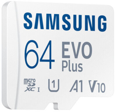 Карта памяти 64 Гб Micro SDXC Samsung EVO Plus Class 10 UHS-I [MB-MC64SA/EU], с адаптером